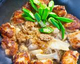 鶏胸肉とエリンギとオクラのみぞれ煮。作り方5写真