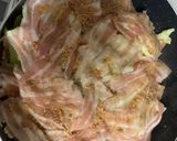 白菜と豚バラのニンニク蒸し作り方4写真