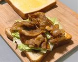 焼肉ダレで簡単味付けカフェ風ポークサンド作り方4写真