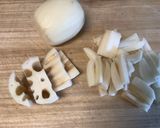レンコンのきんぴら(縦切り)作り方1写真