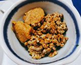 納豆サラダみそ味作り方1写真