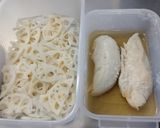レンジで常備菜◎ササミと蓮根のお浸し作り方4写真