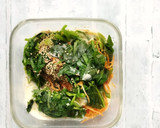 鍋不要☆ほうれん草とゆで卵の甘酒味噌作り方8写真