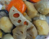 干し椎茸と根菜の煮物作り方5写真