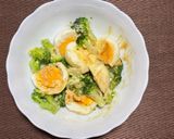 ブロック🥦と茹で卵🥚のお好みソースマヨ和え😃作り方2写真