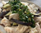 簡単!茄子と鶏胸肉のレンジ蒸し♪作り方4写真