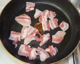 平茸と豚肉と卵の炒めもの作り方5写真