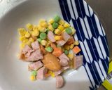 レンジ簡単洋風梅焼き肉味オムライス弁当作り方1写真
