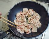豚バラ肉のニラ玉もやしあんかけ作り方3写真