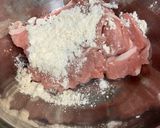 キャベツ入り豚コマの生姜焼き作り方1写真