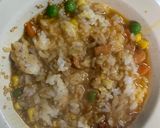 全てレンジ洋風梅オイ照り味炒飯弁当作り方8写真