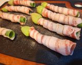 ネギ坊主の豚ばら肉巻き作り方2写真