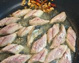 秋刀魚と大葉のペペロンチーノ作り方7写真
