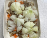 新玉ねぎと舞茸と人参のレンジ蒸し作り方3写真