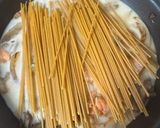 🌟【ワンパン】鮭ときのこの豆乳パスタ＊作り方3写真