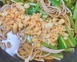 簡単　ほうれん草蕎麦作り方4写真