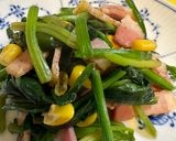 ほうれん草のカカオ醬炒め作り方3写真