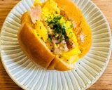 ベーコンチーズスクランブルエッグトースト作り方4写真