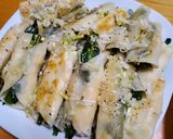 ゆで鶏の棒餃子！ねぎ塩レモン和え作り方5写真