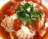 簡単！大葉とトマトの冷製そうめん作り方6写真