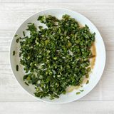 にらだれ香る！ピリ辛ひき肉焼きそば作り方2写真