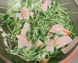 豆苗とハムのマヨポン炒め お弁当おかずに作り方4写真