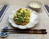 葉玉葱と桜海老のかき揚げ🦐作り方4写真