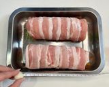 にんにくだし醤油で、野菜の巨大肉巻き作り方5写真