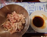 鶏むね肉と舞茸のヘルシー餃子作り方1写真
