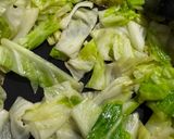 キャベツとはんぺん卵の塩昆布炒め作り方4写真