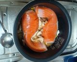 炊飯器で　鮭コーンバターの味噌炊き込み作り方5写真