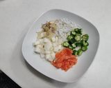 温玉乗せサーモンしらす丼ぶり作り方3写真
