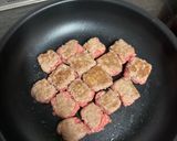 卵なし！豚ひき肉でサイコロステーキ作り方4写真