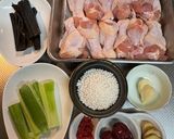疲れたときに💦梅入り参鶏湯作り方1写真