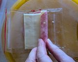 スキマおかず　チーズとハムのクルクル巻作り方2写真