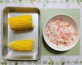 簡単今夜の夕飯とうもろこしカニカマかき揚作り方1写真
