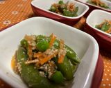 簡単！食感が良い！【スナップエンドウのごま和え】作り方5写真