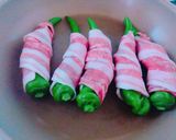 ＊万願寺唐辛子のチーズ入り肉巻き＊作り方2写真