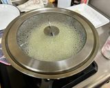 ニラたっぷり餃子　羽根付き作り方6写真