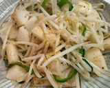 長芋ともやしのニンニク炒め作り方4写真