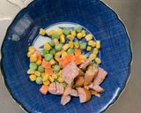 レンジ簡単洋風ヤンニョム味オムライス弁当作り方1写真