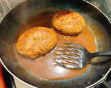 簡単！味噌煮込みごぼうハンバーグ作り方7写真