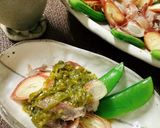 めかぶ酢味噌で食べるアジな🤣サラダ🥗作り方5写真