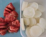 夏煮物★豚肉トマト大根煮物(煮物スープ)作り方1写真