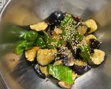 素揚げ茄子とピーマンの酢醤油和え。作り方4写真