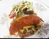 パリパリチキンと野菜のトマトソース作り方5写真
