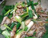 葉たまねぎと豚こま肉のゴマ油醤油炒め作り方7写真