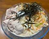 “こく旨ごまだれ豚玉うどん”っぽいうどん。作り方4写真