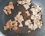 豚バラ肉と卵のナポリタンうどん作り方2写真