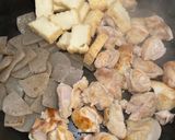 鶏肉＊厚揚げ＊こんにゃくのピリ辛味噌炒め作り方3写真